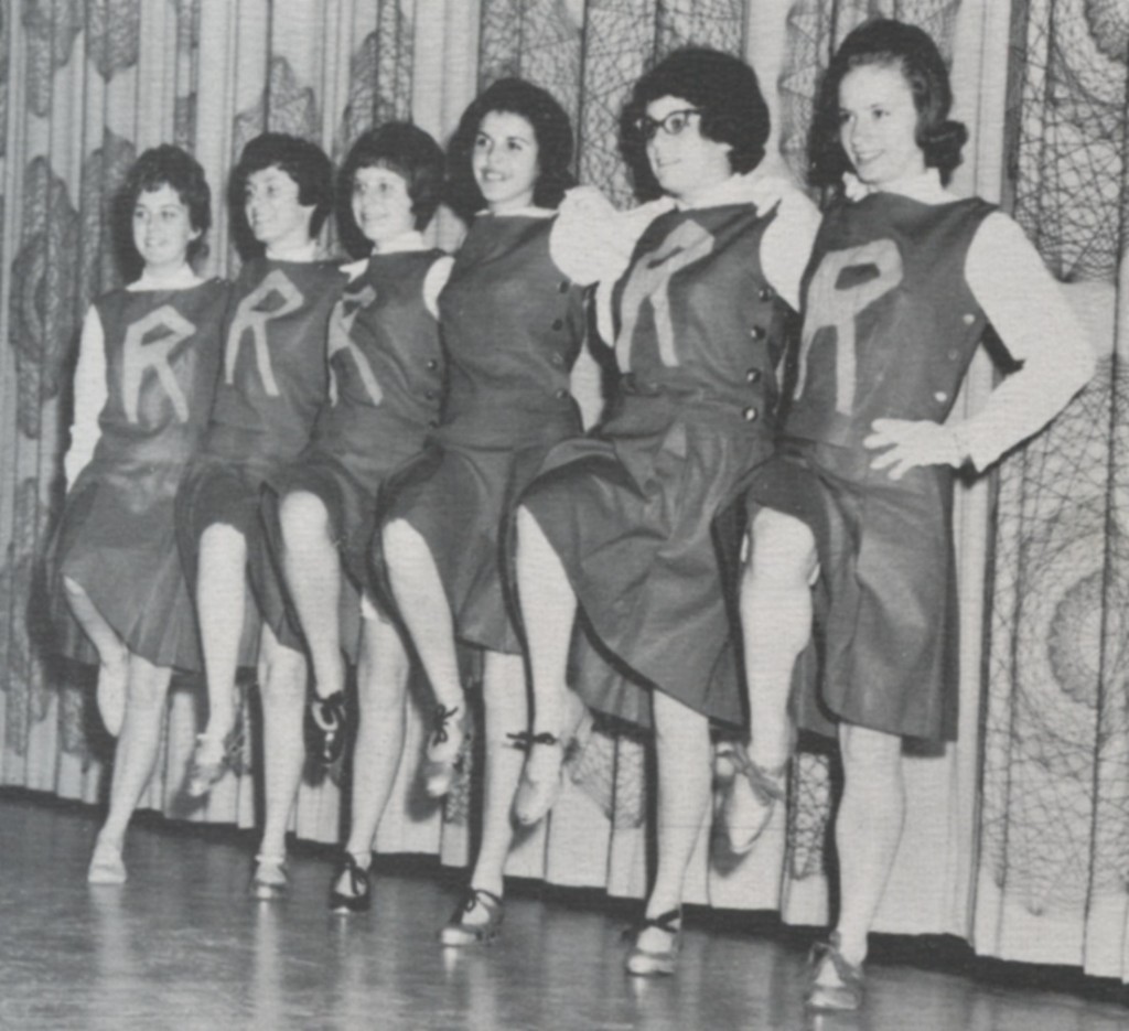 From PantherPix: CHS Rockettes include Kathy Hamel, Betty Gordon, Jackie LaPlante, Peggy Morneau, Georgia Gotha, and Sue Know.