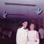 Jacqui and close friend Brian Long. Check out those decorations.
