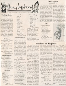 Literary Supplement, page one